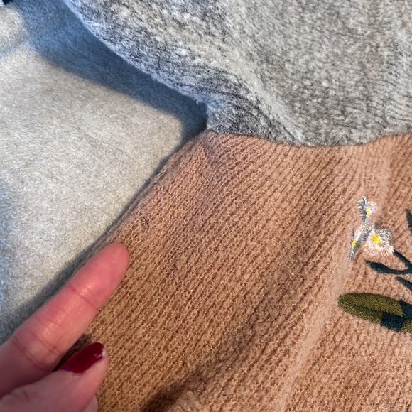 Anthropologie Maeve Jacket Small Varsity Embroidered Bomber Soft READ - Picture 2 of 10